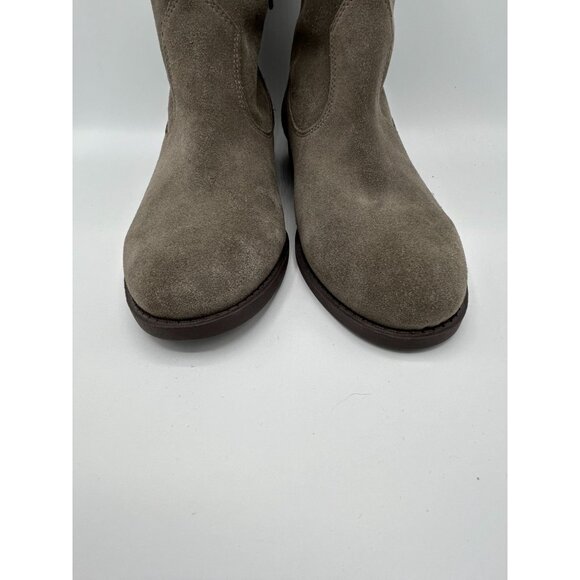 Sole Society Taupe Suede-Like Ankle Boots With Faux Shearling Lining Size 11 - Picture 4 of 8